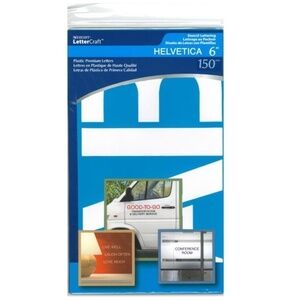 New Westcott LetterCraft Stencil, Helvetica Font, 6-Inch Characters